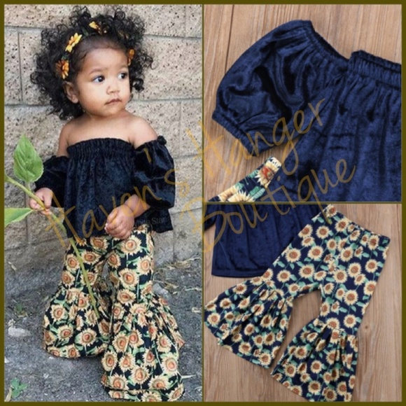 little girl bell bottom outfits